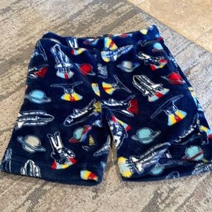 Boys Space Print Fleece Pajama Shorts